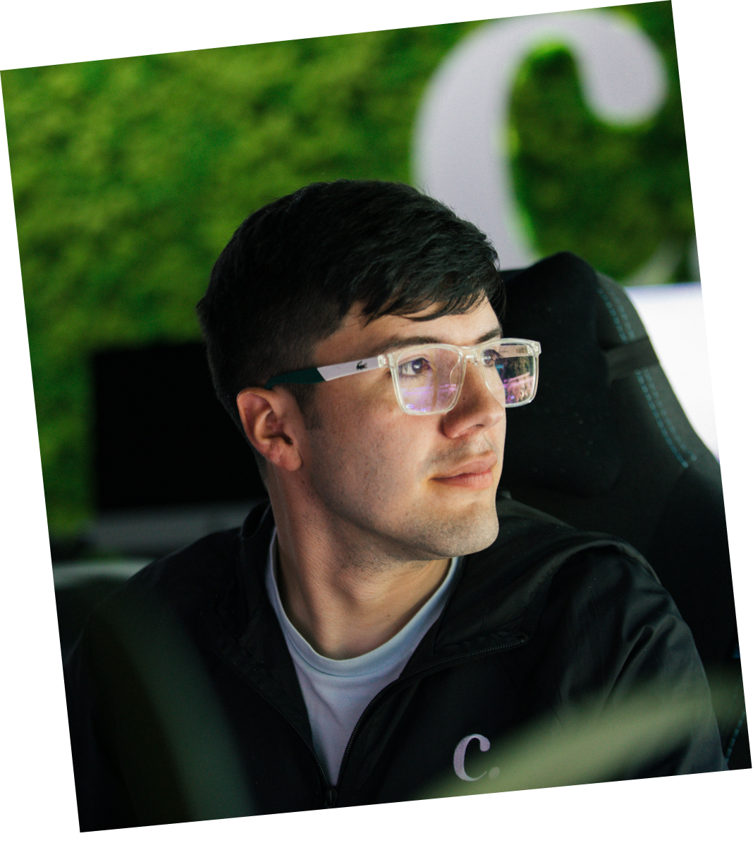 Team member working at desk